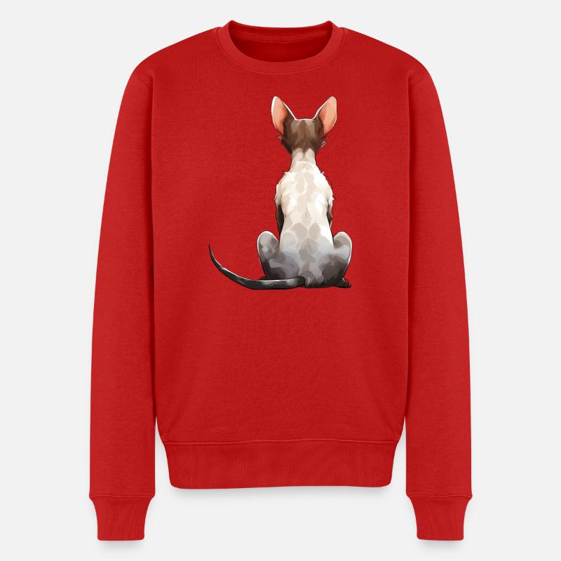 Cornish Rex - Männer Premium Bio Pullover - Rot