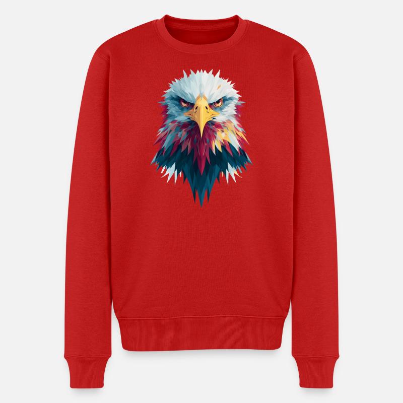 Impressive eagle piercing gaze - Men's Premium Organic Jumper - red