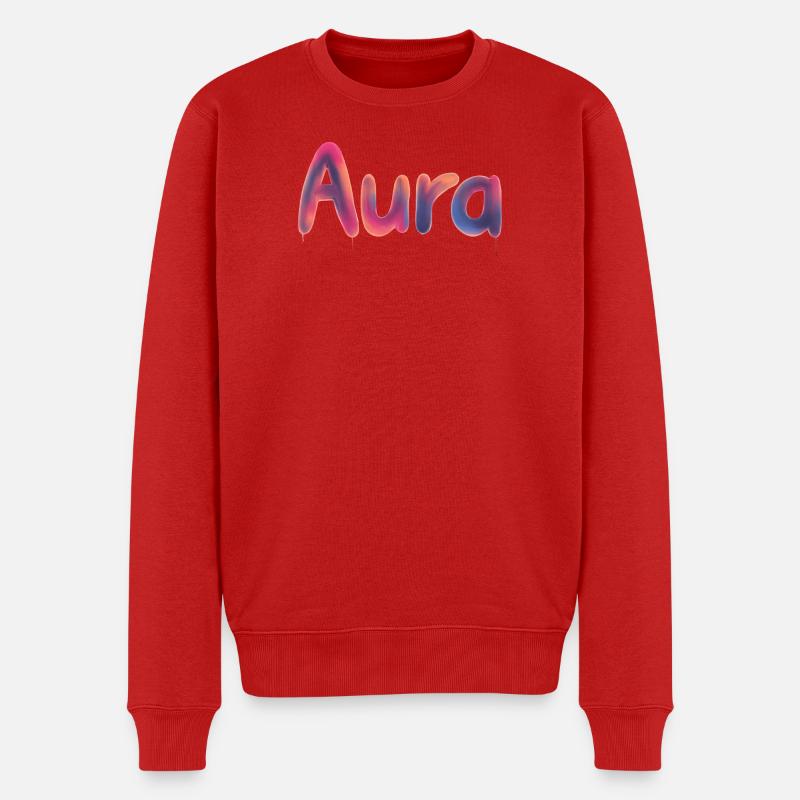 Aura - Männer Premium Bio Pullover - Rot