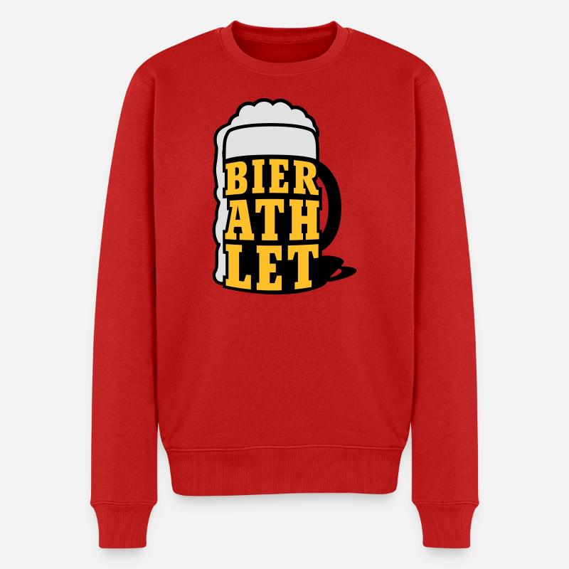 Bierathlet - Männer Premium Bio Pullover - Rot