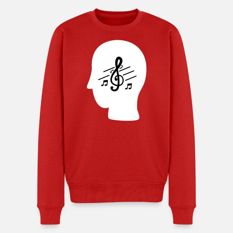 MUSIC IN MY MIND - Männer Premium Bio Pullover - Rot