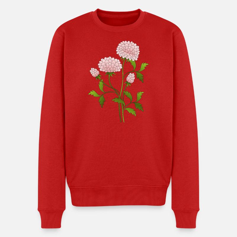 Fleur - Pull Premium bio Homme - rouge