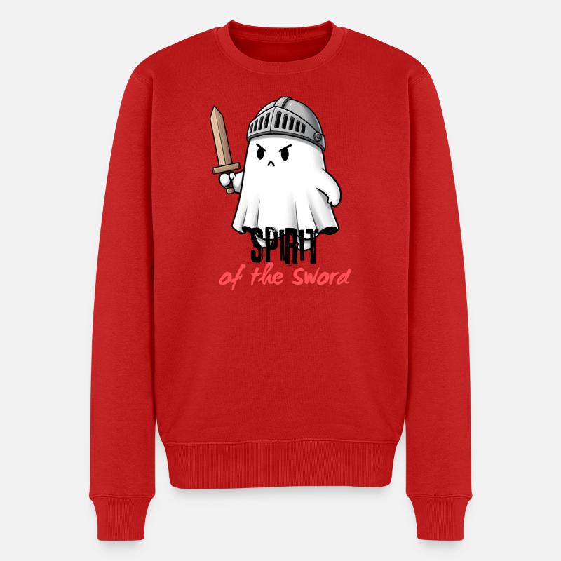 Chevalier fantôme avec épée - Pull Premium bio Homme - rouge