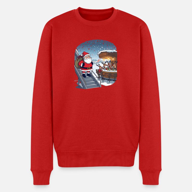 Renne dehors - Pull Premium bio Homme - rouge
