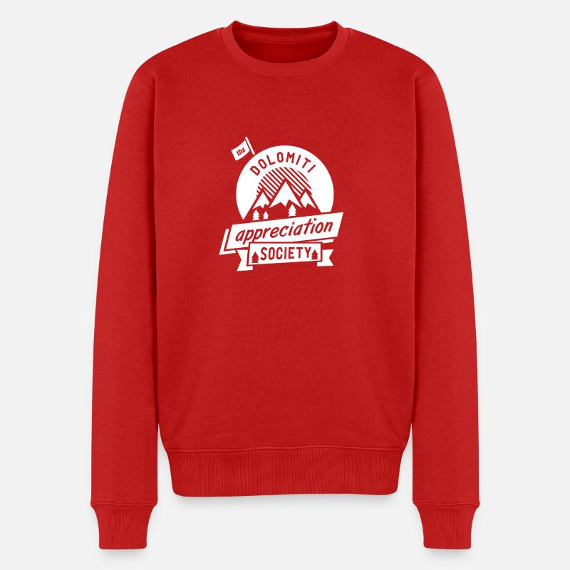 Appréciation Dolomite blanc - Pull Premium bio Homme - rouge
