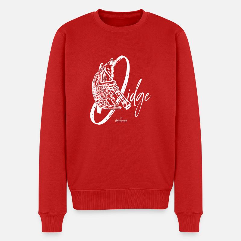 Didgeridoo Känguru 2019 - weiß - Männer Premium Bio Pullover - Rot