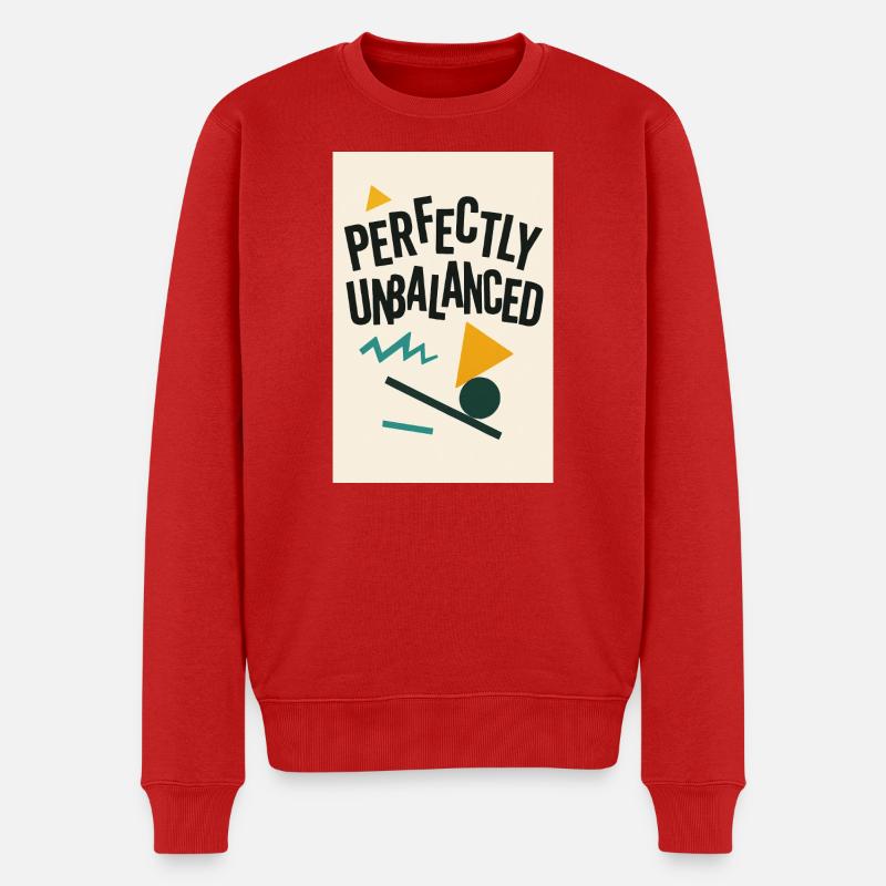 perfekt unausgeglichen - Männer Premium Bio Pullover - Rot