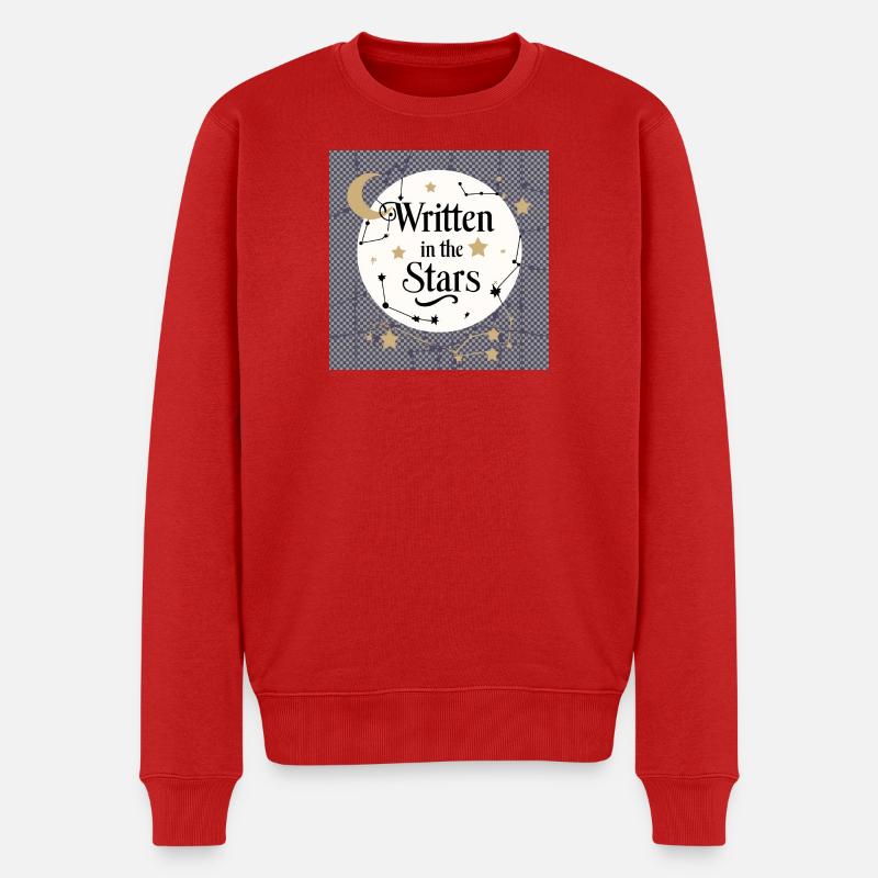 Schreiben in den Sternen - Männer Premium Bio Pullover - Rot