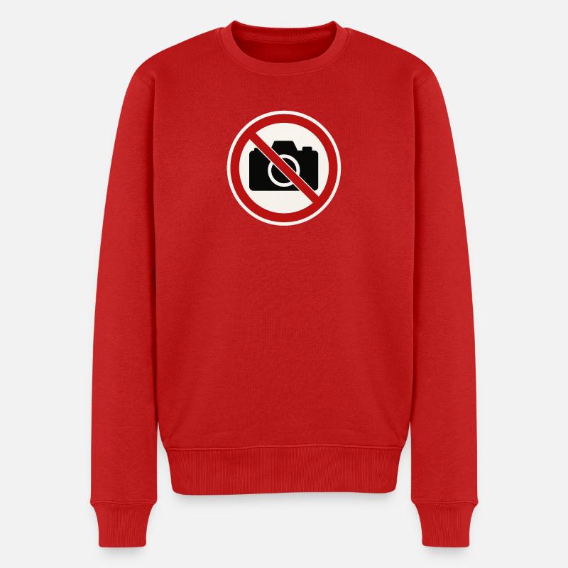 Fotos Verboten! - Männer Premium Bio Pullover - Rot