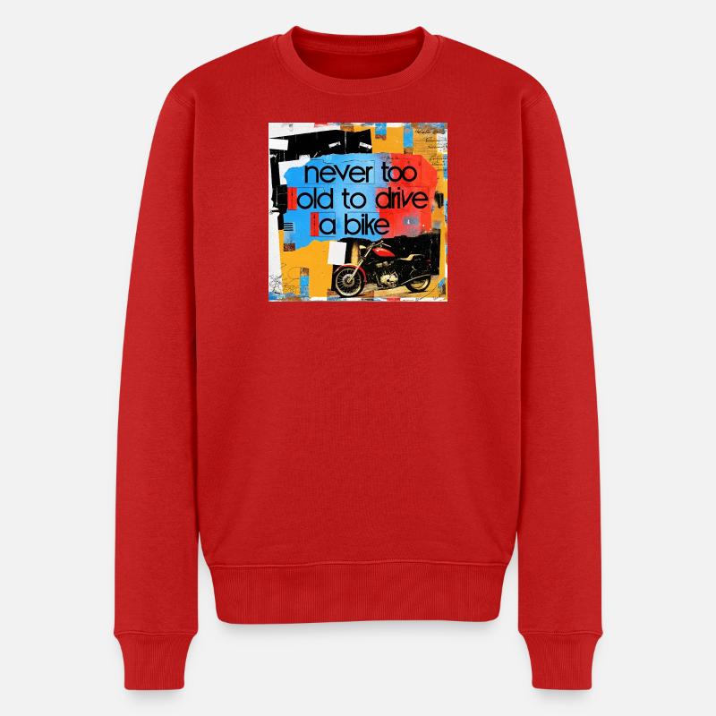 Devise de vie avec l’art de la moto - Pull Premium bio Homme - rouge