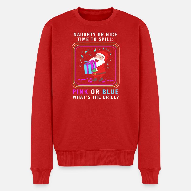 Maman enceinte Maman Noël - Pull Premium bio Homme - rouge