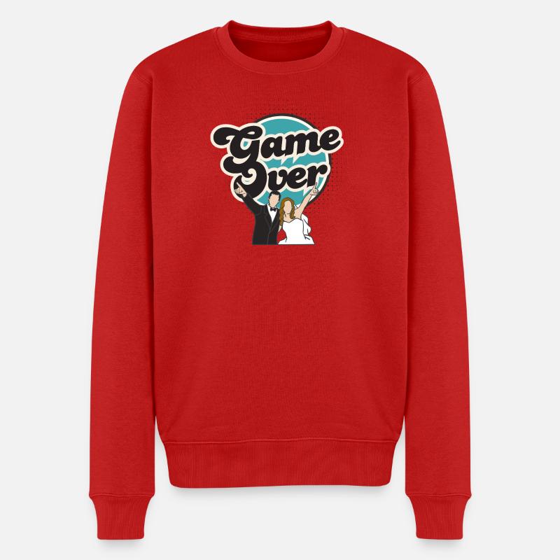 Game Over - Männer Premium Bio Pullover - Rot