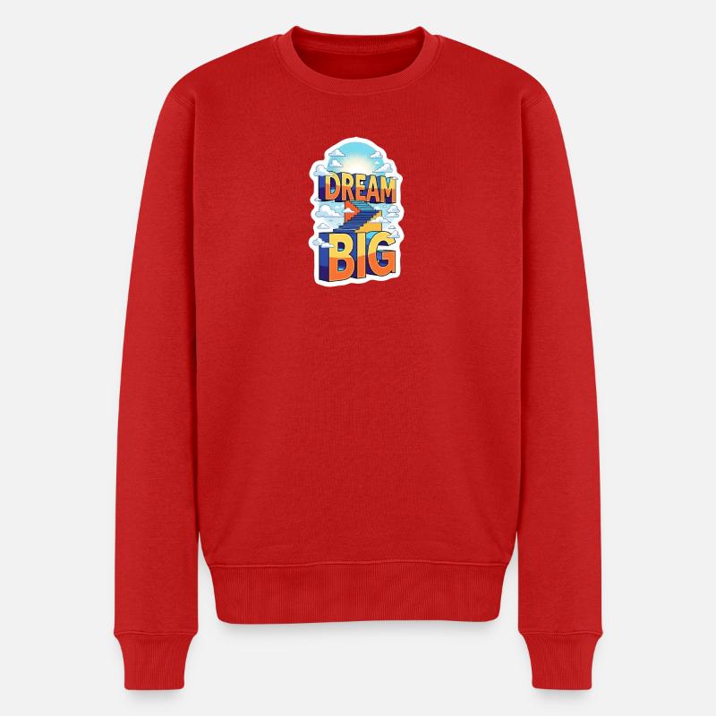 Traum große Treppe zum Himmel - Männer Premium Bio Pullover - Rot