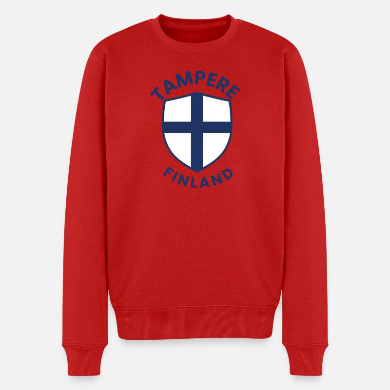 Conception du bouclier de Tampere Finland - Pull Premium bio Homme - rouge
