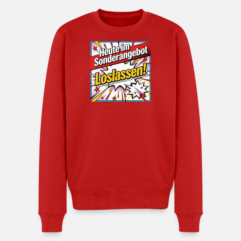 Loslassen - Männer Premium Bio Pullover - Rot