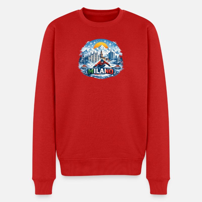 Mailänder Winterabenteuer im Schnee - Männer Premium Bio Pullover - Rot