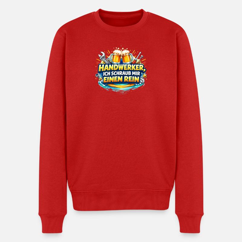 Handwerker - Männer Premium Bio Pullover - Rot