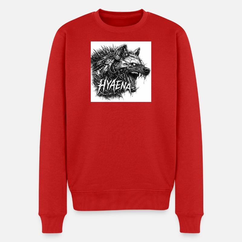 Cyber- Hyäne Armor - Männer Premium Bio Pullover - Rot
