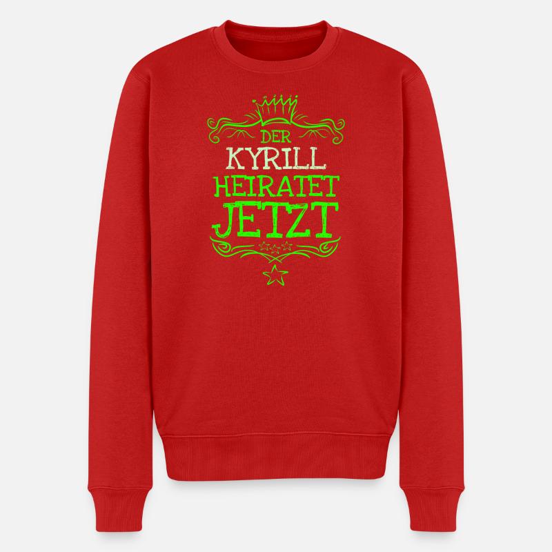 Kyrill - Männer Premium Bio Pullover - Rot