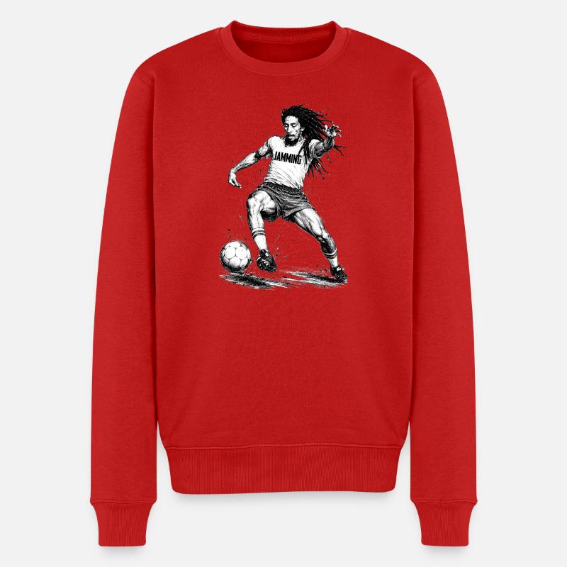 Jammin Kick Dreadlock Héros du football - Pull Premium bio Homme - rouge