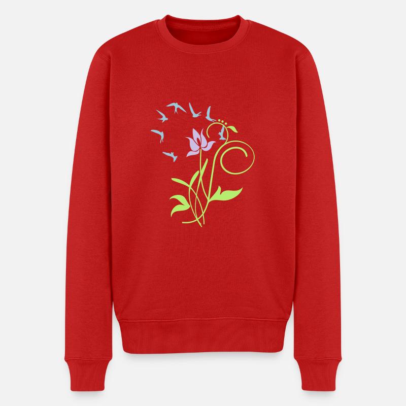 Orchidee / orchid (2c) - Pull Premium bio Homme - rouge