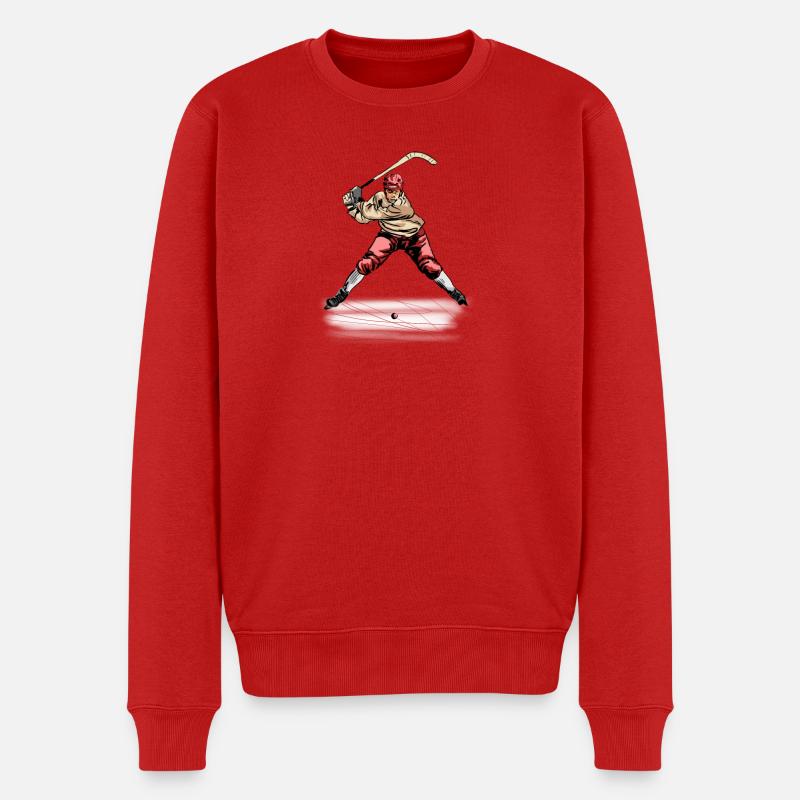 Bandy - Männer Premium Bio Pullover - Rot