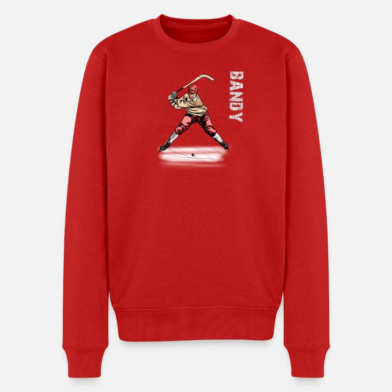 Bandy - Männer Premium Bio Pullover - Rot