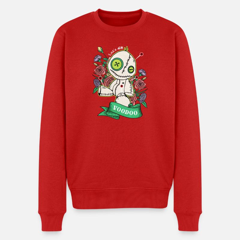 Lass uns Voodoo machen - Männer Premium Bio Pullover - Rot