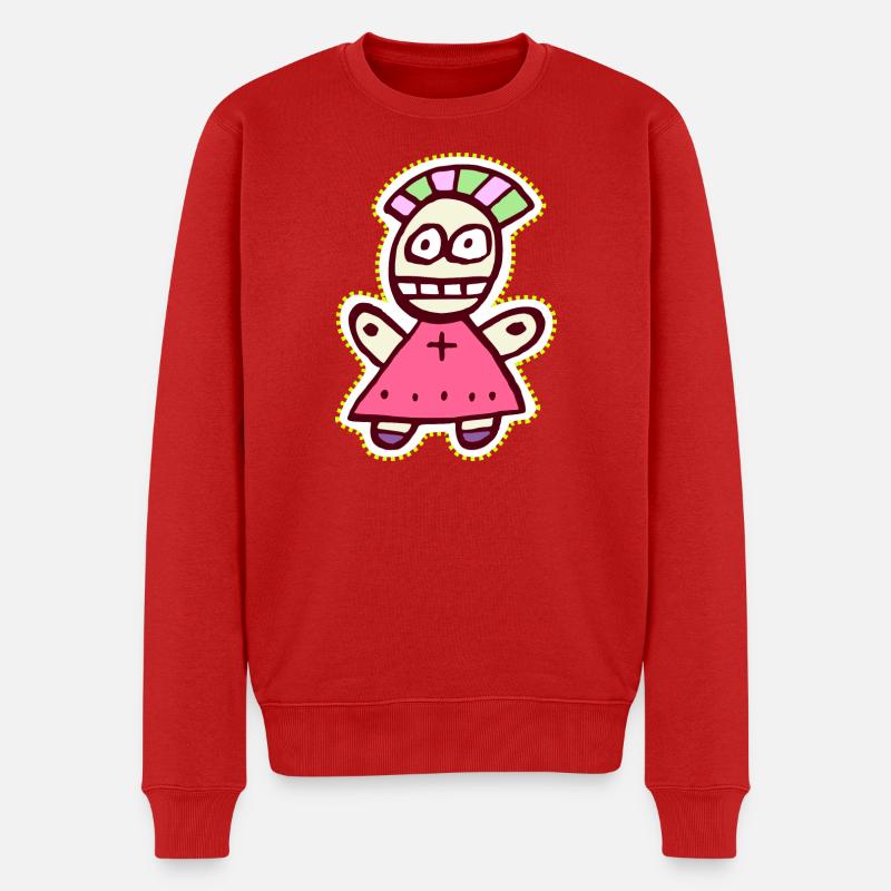 Puppe Punk Voodoo süß und freaky Symbol - Männer Premium Bio Pullover - Rot