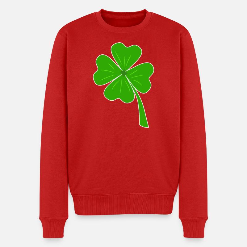 Cloverleaf - Pull Premium bio Homme - rouge