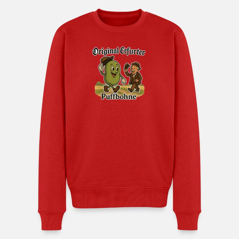 Original Erfinder Puffbohne - Männer Premium Bio Pullover - Rot