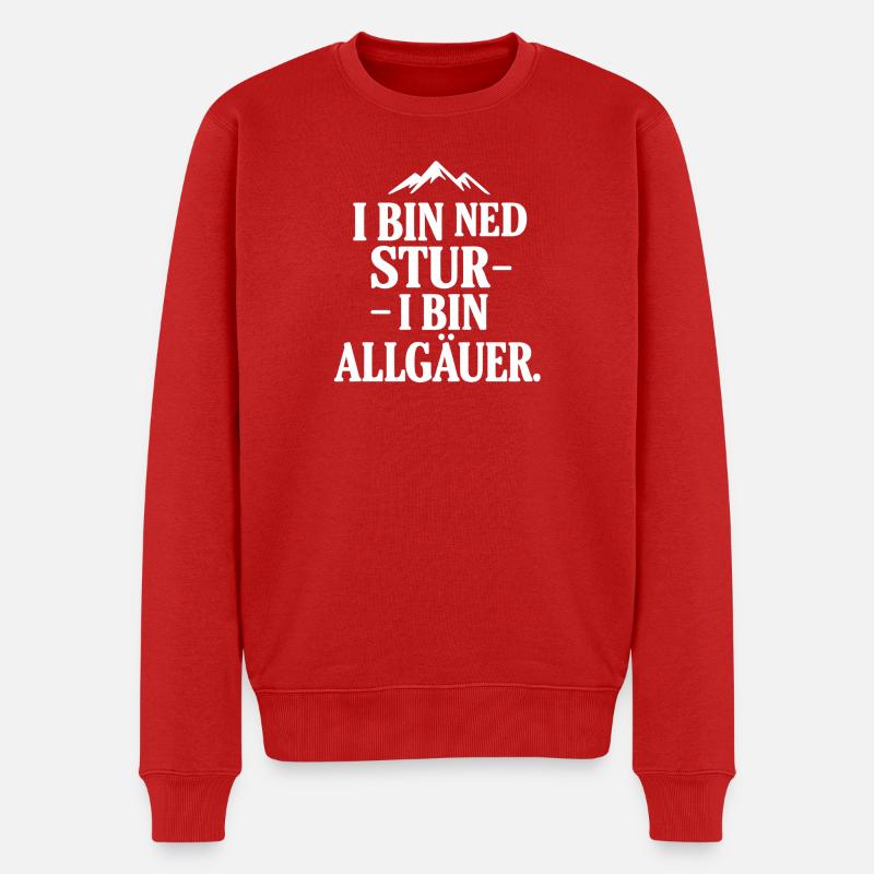 Fierté du dialecte de l’Allgäu - Pull Premium bio Homme - rouge