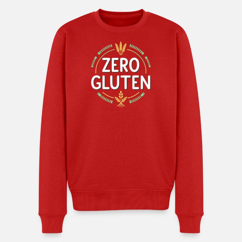 Zero Gluten - Männer Premium Bio Pullover - Rot