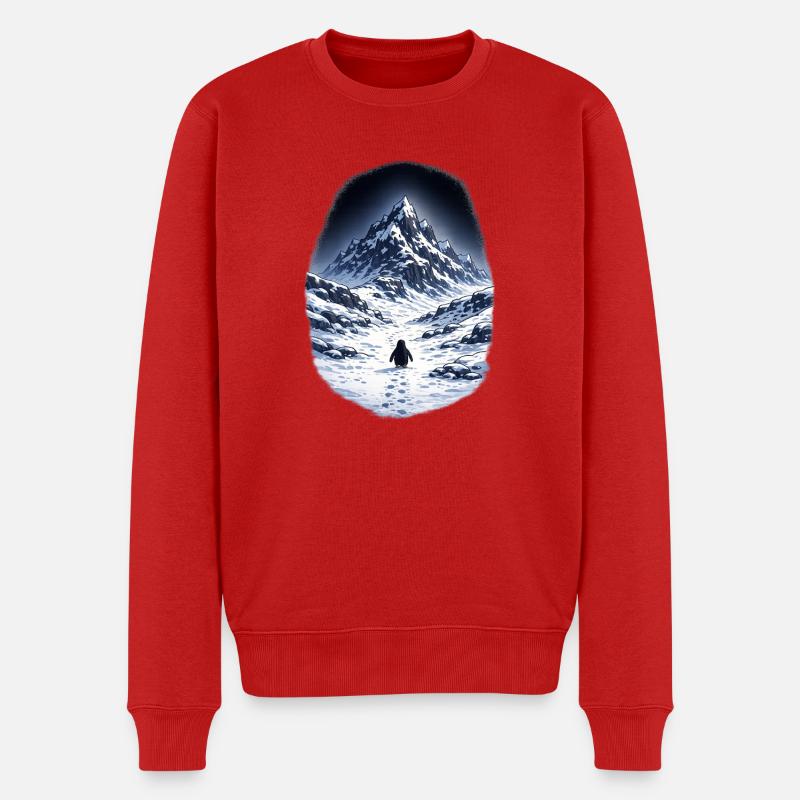 But why Penguin - Männer Premium Bio Pullover - Rot