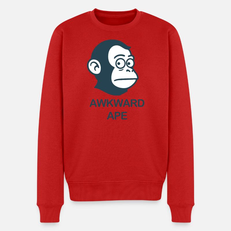 Awkward_Ape Logo-Shirt - Männer Premium Bio Pullover - Rot