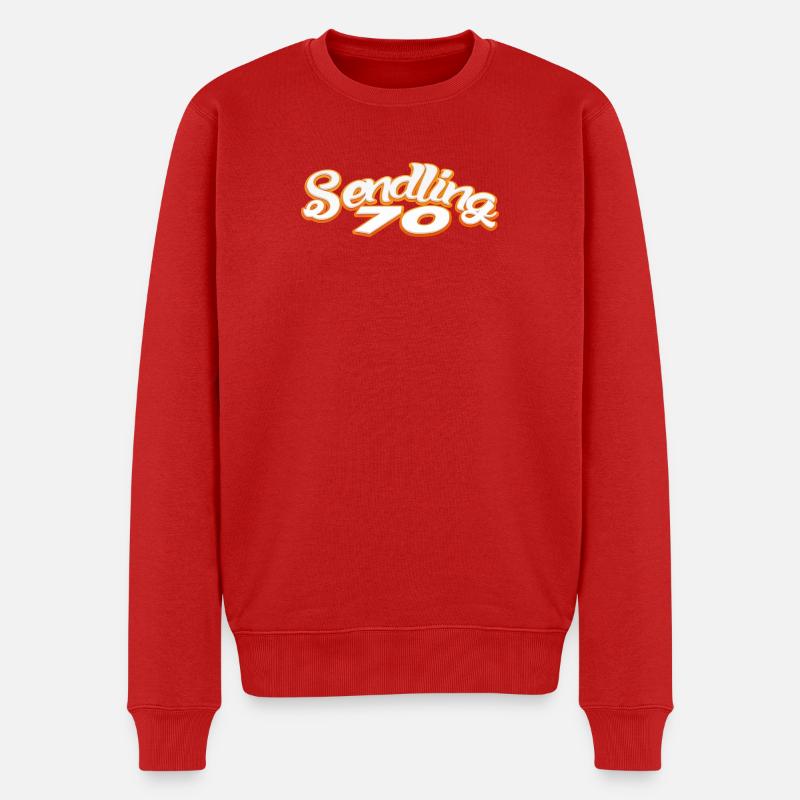 Sendling siebzig 70 Candy München089 Minga 089 - Männer Premium Bio Pullover - Rot