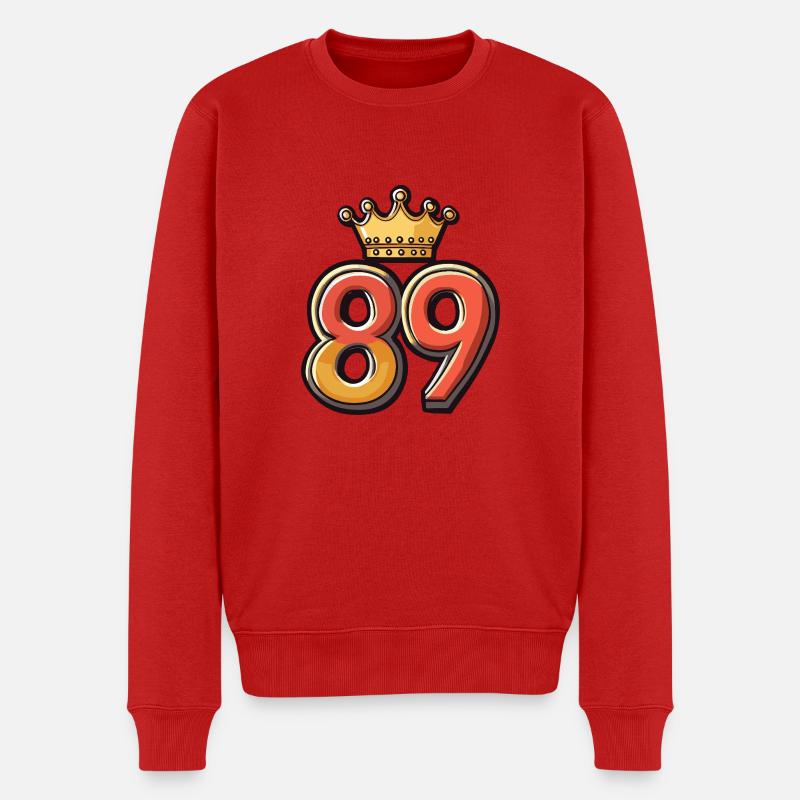 89 Couronne de chiffres - Pull Premium bio Homme - rouge