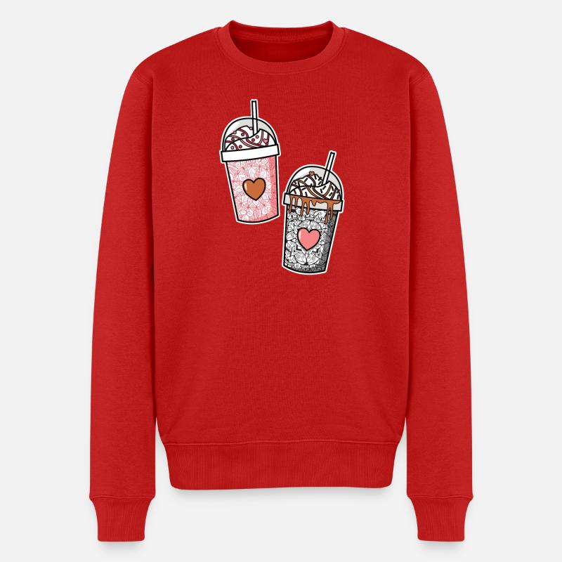 Freundschaft - Männer Premium Bio Pullover - Rot