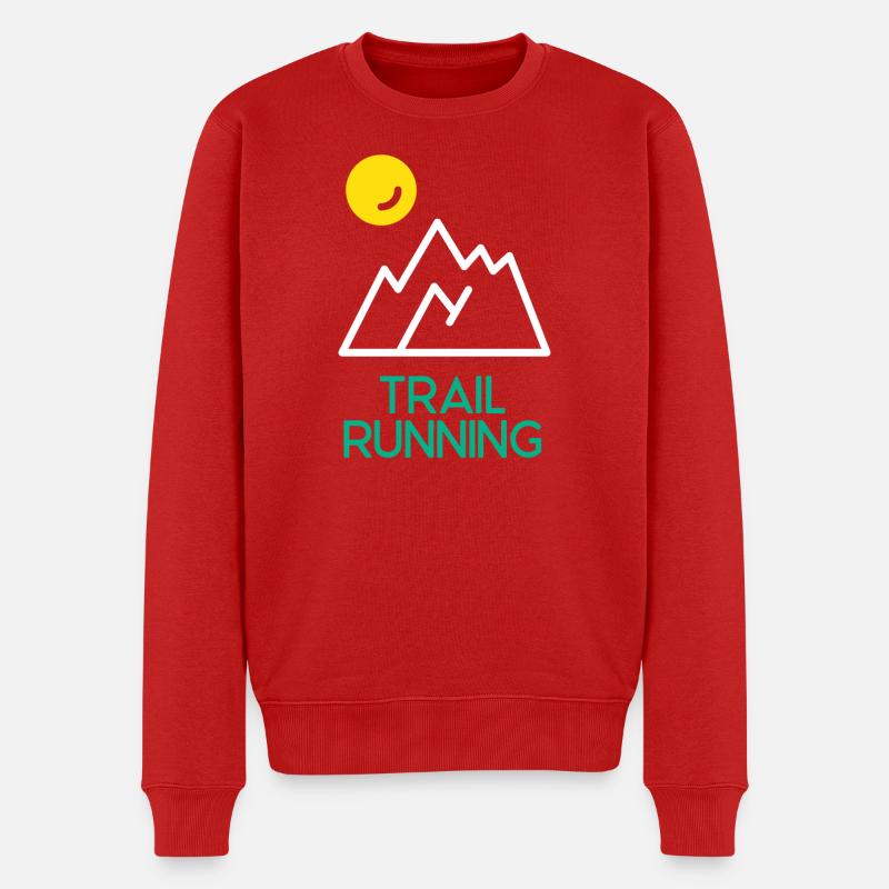 Trailrunning - Männer Premium Bio Pullover - Rot