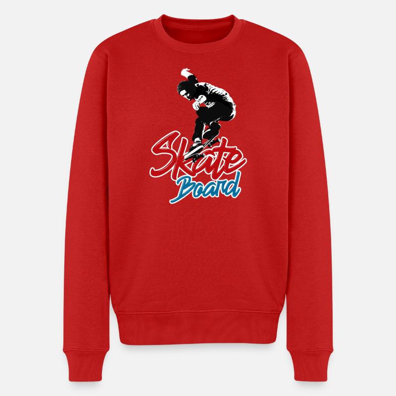TSHIRT SKATE BOARD 2024 - Pull Premium bio Homme - rouge