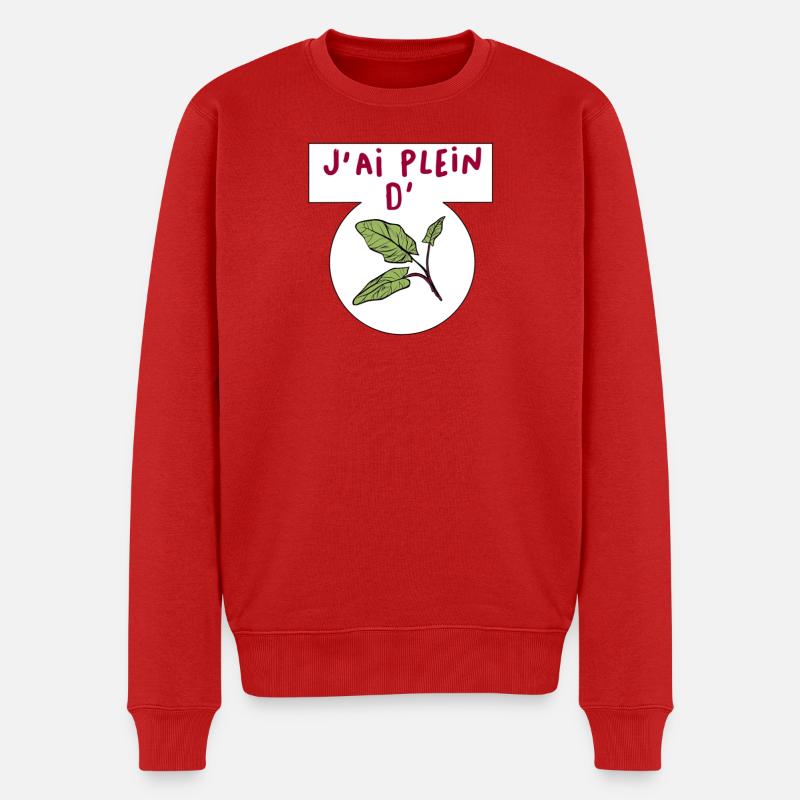 Ich habe viel Sauerampfer - Männer Premium Bio Pullover - Rot