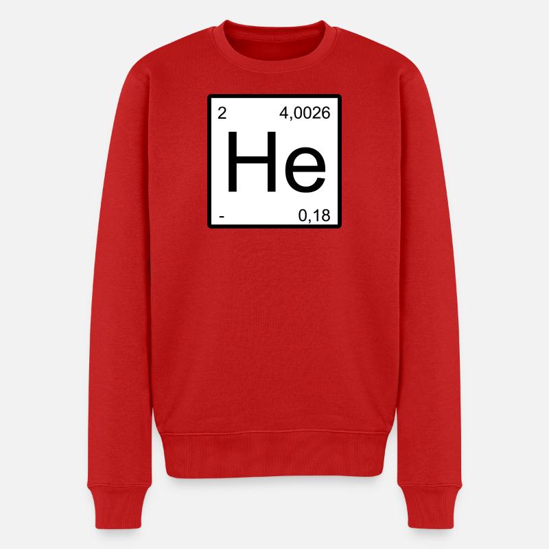 Helium Minimal Element Design - Männer Premium Bio Pullover - Rot