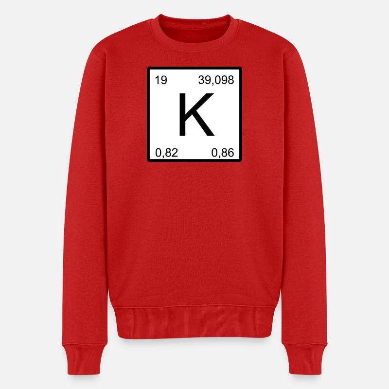 Kalium K Element Minimal Chemistry - Männer Premium Bio Pullover - Rot