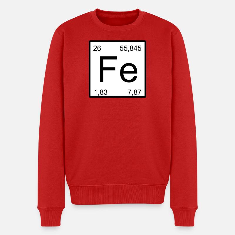 Fe Element Typografie Minimal - Männer Premium Bio Pullover - Rot