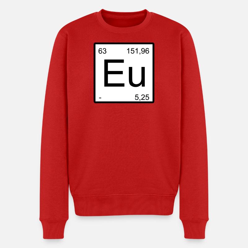 Eu Element Minimal Periodic Design - Männer Premium Bio Pullover - Rot