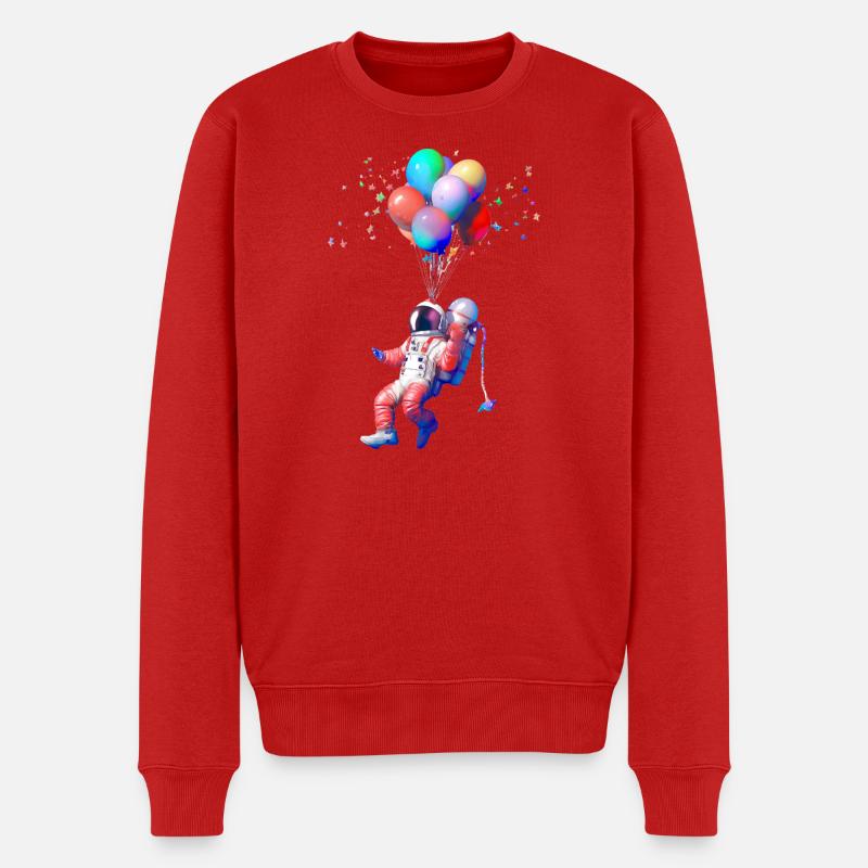 Vol en ballon d’astronaute - Pull Premium bio Homme - rouge