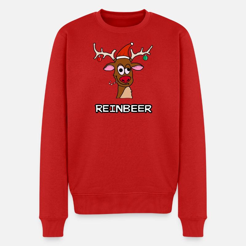 Reinbeer - Männer Premium Bio Pullover - Rot