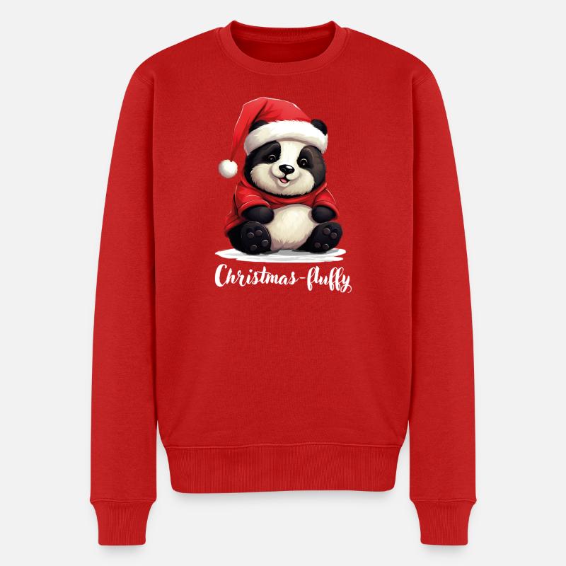 Noël, Panda Bear, Panda Noël-moelleux - Pull Premium bio Homme - rouge