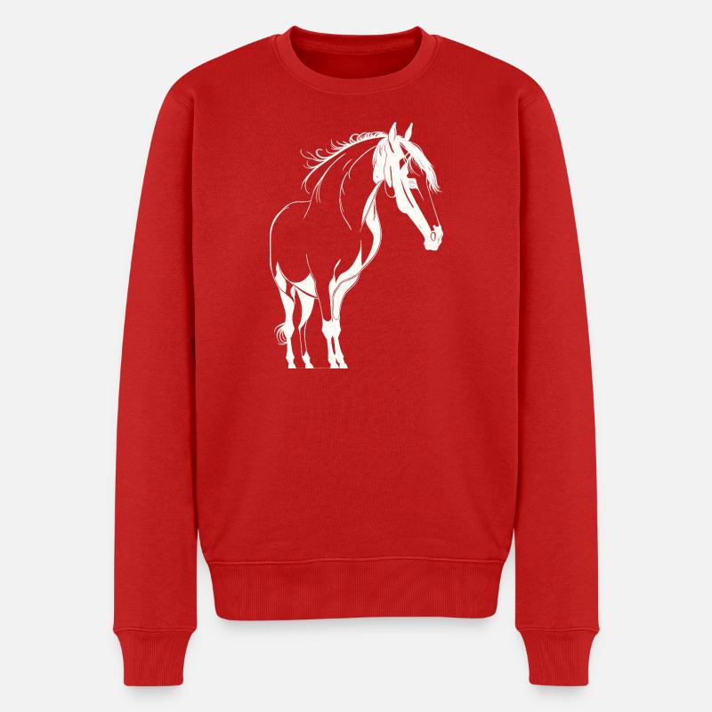 Cheval majestueux - Pull Premium bio Homme - rouge