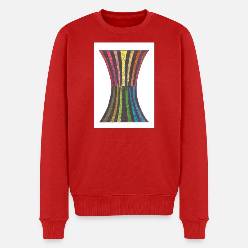 Black_Hole_A5 - Männer Premium Bio Pullover - Rot